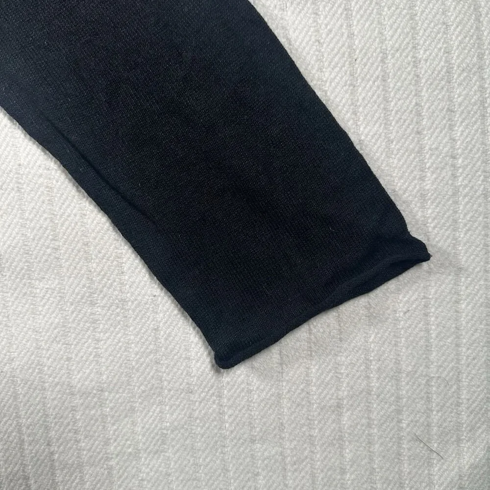 Victoria's Secret Body Long Sleeve Tee Shirt L Black Crew Neck Top NWT Stretch